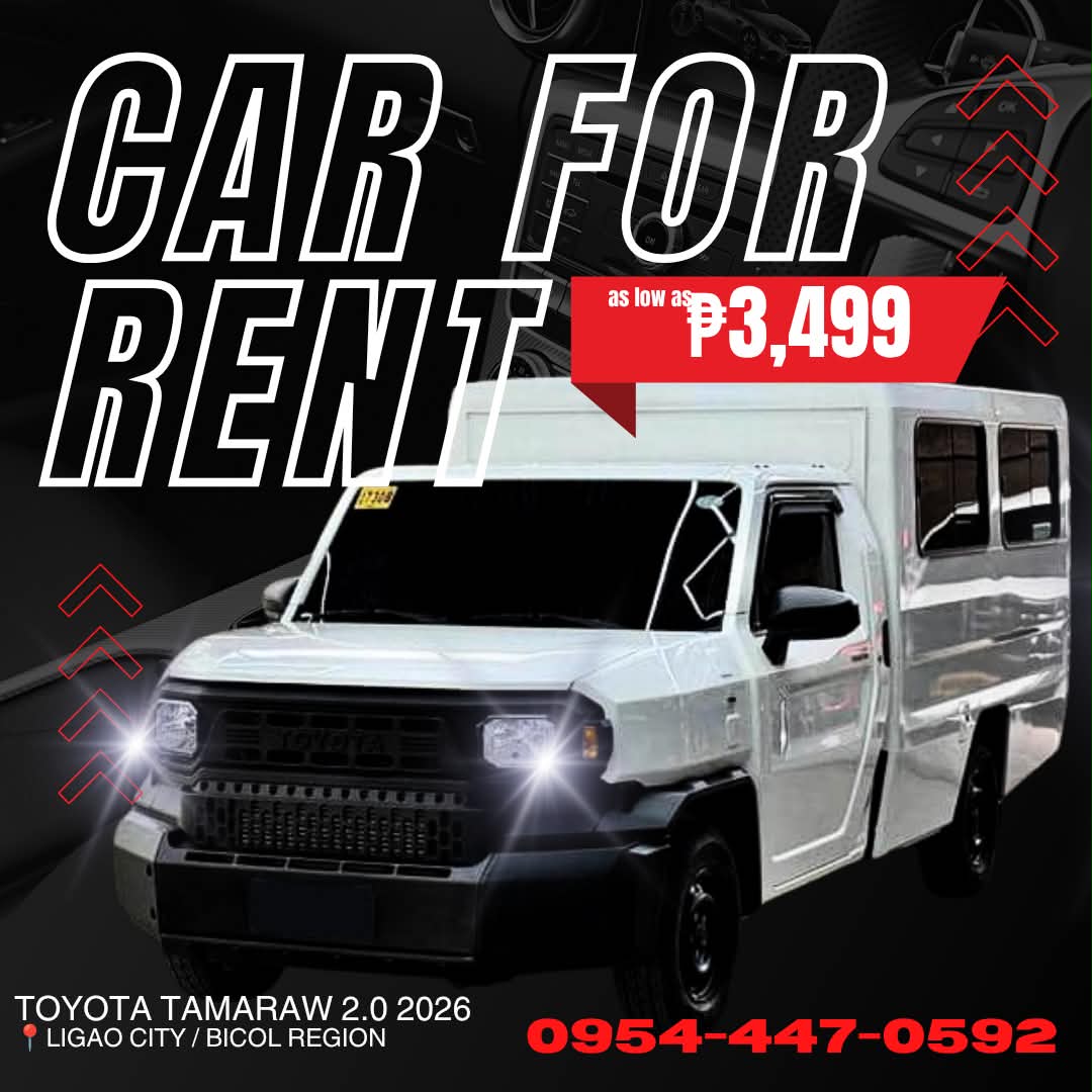 Toyota Tamaraw 2.0 2026 rental vehicle